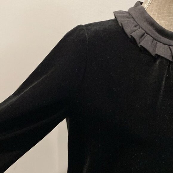 MISS VIOLA Black Crushed Velvet Blouse - Picture 10 of 14